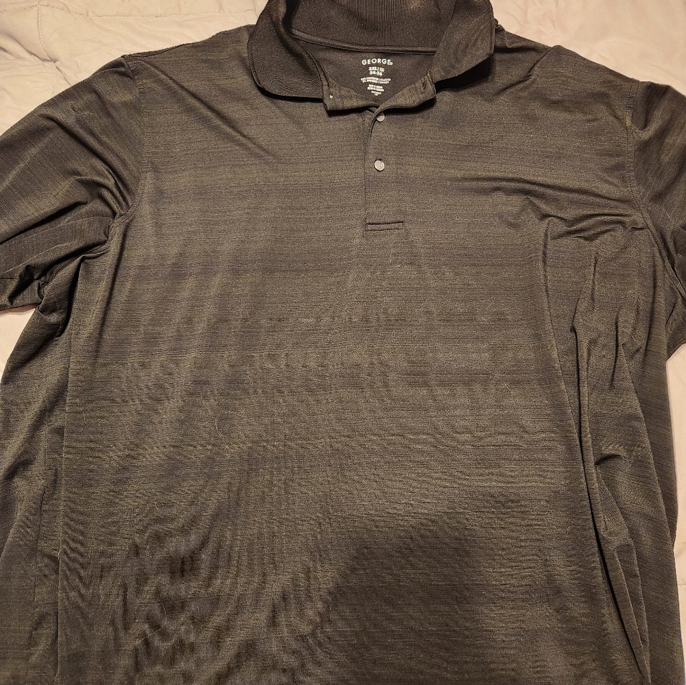 Black stripped polo shirt